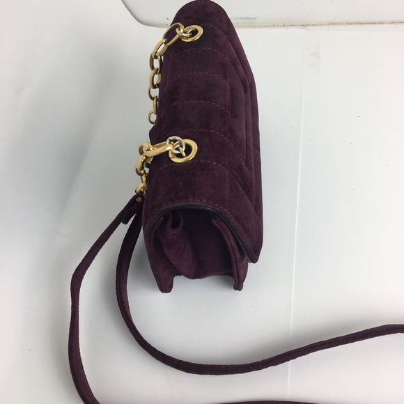 Danier Burgundy Velvet shoulder bag - Picture 4 of 5